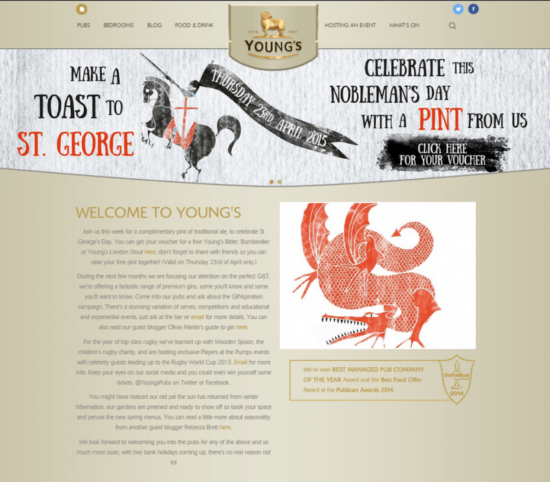 Young’s Pubs celebrate St George’s Day